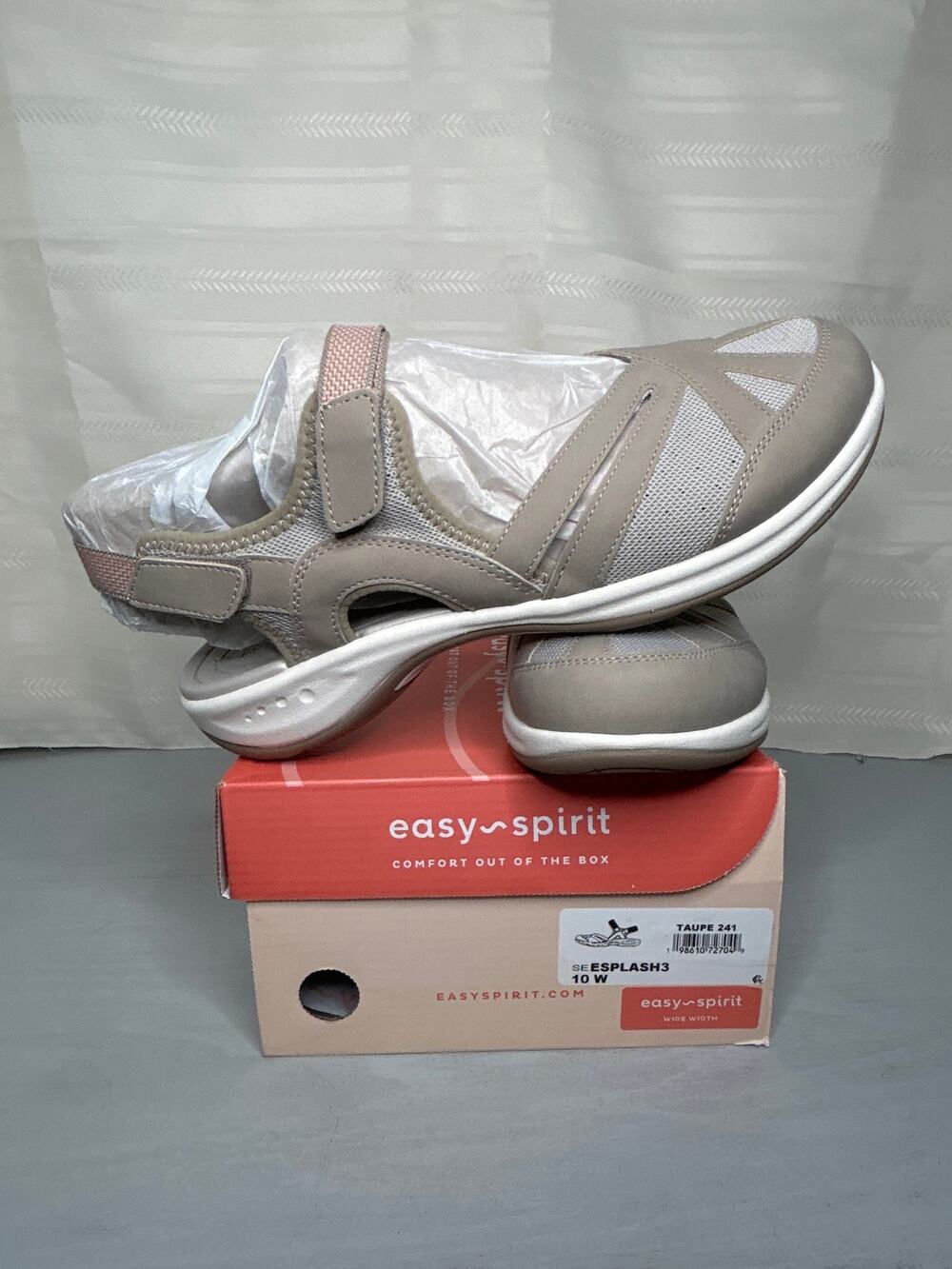 Easy Spirit Esplash Water Resistant Sport Sandals Taupe Womens Size 10 W